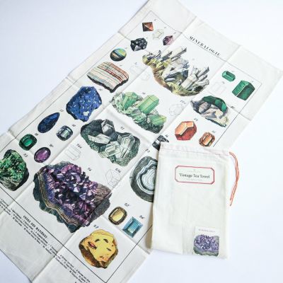 【Cavallini】博物画ティータオル