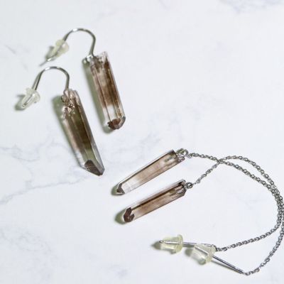 【TROZO】スモーキークォーツのピアス