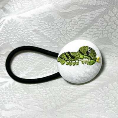 【むしめづ】ナミアゲハ刺繍ヘアゴム